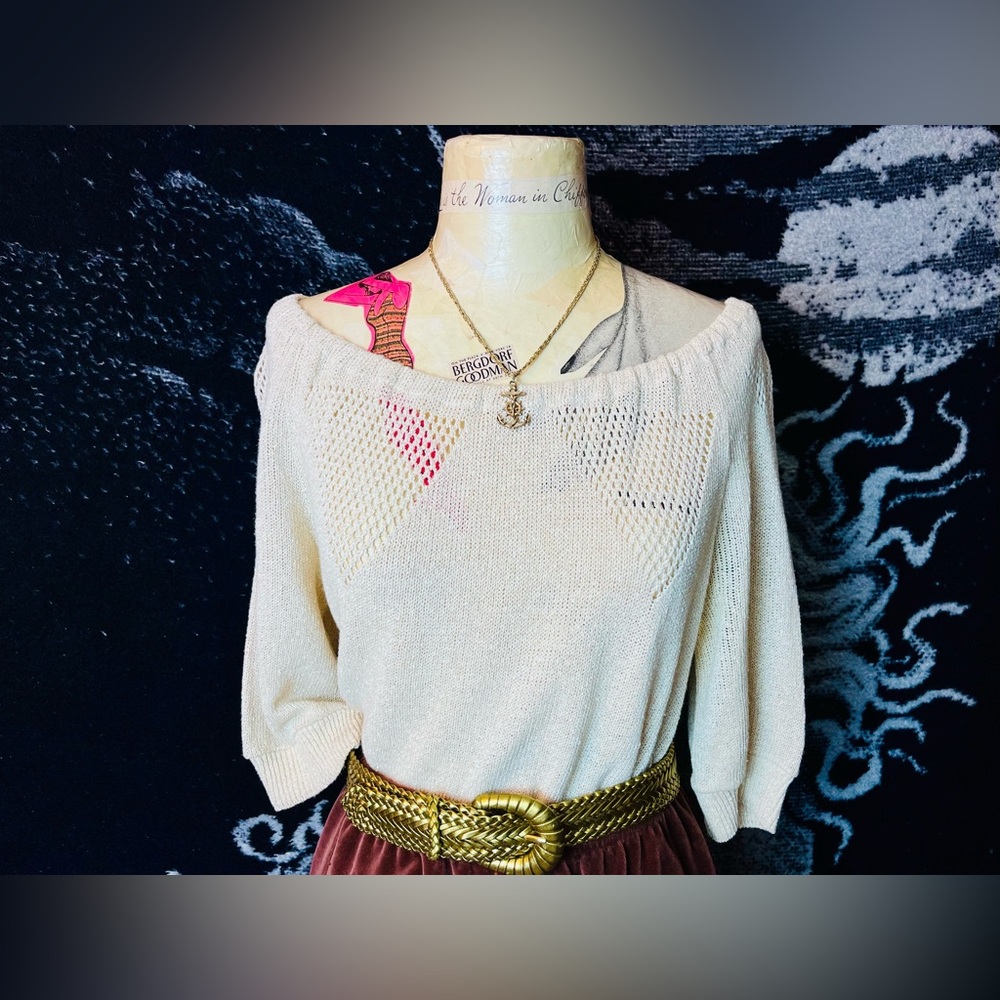 VTG 1970s Cream Knit Sweater